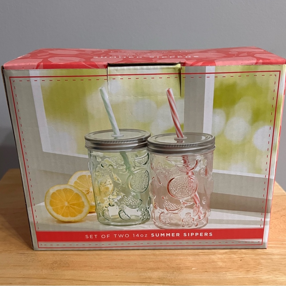 Legacy & Main Collection- Set of Two 14 oz. Summer Sippers - New No Tags